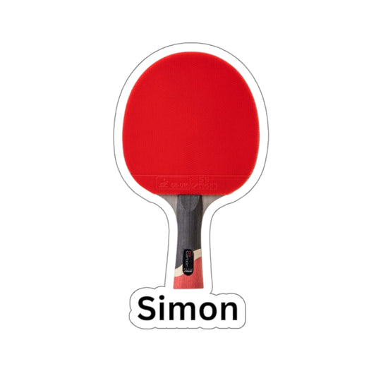 Personalized Ping Pong Paddle Kiss-Cut Stickers